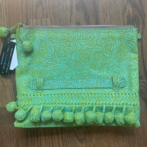 Consuela leather Clutch NWWT